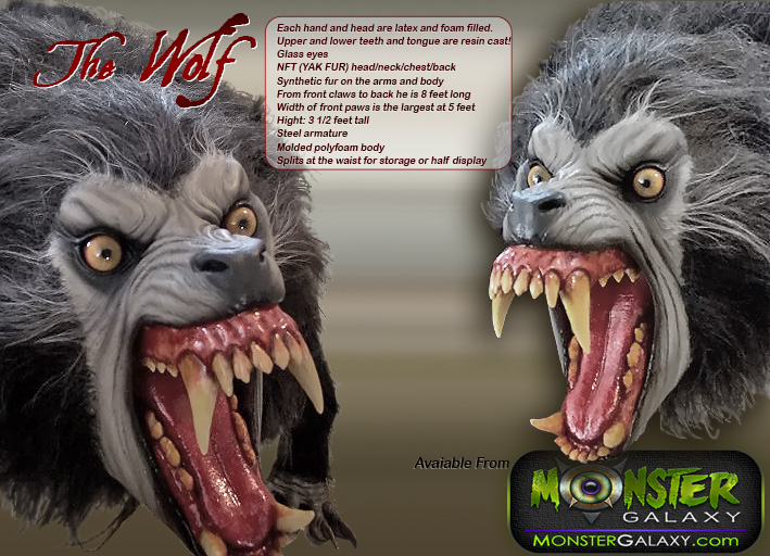 Werewolf prop 1:1 scale Movie Lifesize Wolf Prop and Movie Wolf Replica Werewolf collectibles